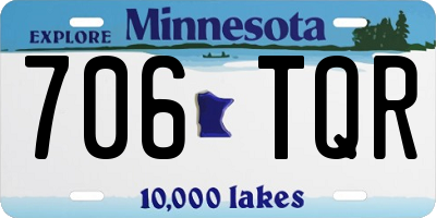 MN license plate 706TQR