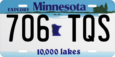 MN license plate 706TQS