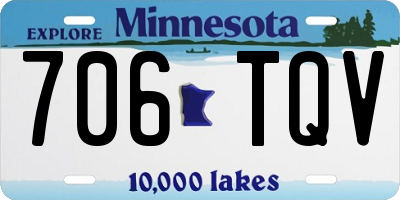 MN license plate 706TQV