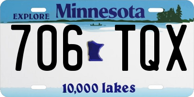 MN license plate 706TQX