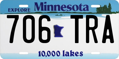 MN license plate 706TRA