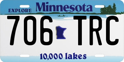 MN license plate 706TRC