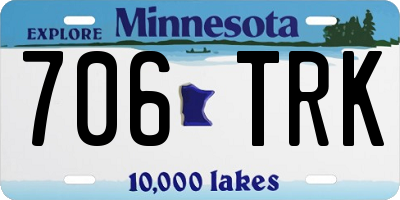 MN license plate 706TRK
