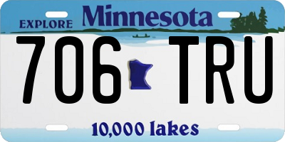 MN license plate 706TRU