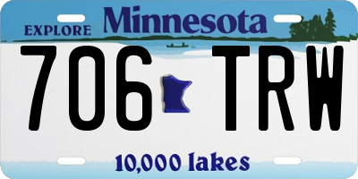 MN license plate 706TRW