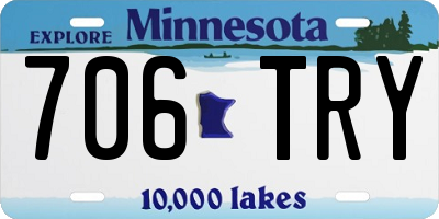 MN license plate 706TRY
