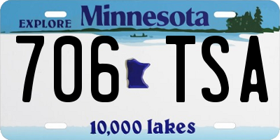MN license plate 706TSA