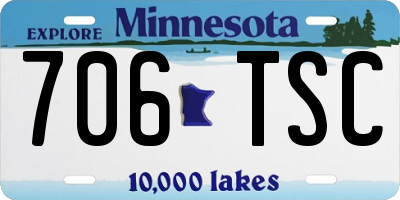 MN license plate 706TSC