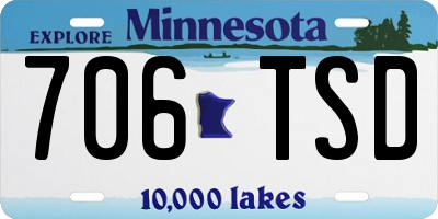 MN license plate 706TSD