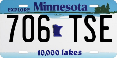 MN license plate 706TSE