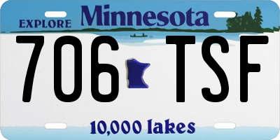 MN license plate 706TSF