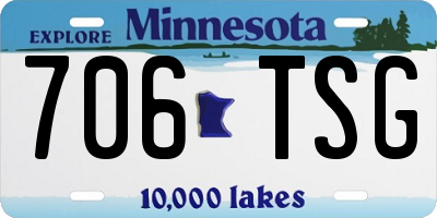 MN license plate 706TSG