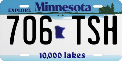 MN license plate 706TSH