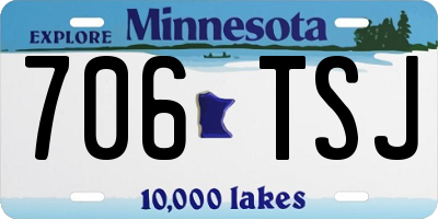 MN license plate 706TSJ