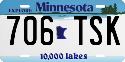 MN license plate 706TSK