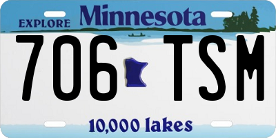 MN license plate 706TSM