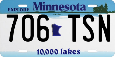 MN license plate 706TSN