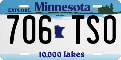 MN license plate 706TSO