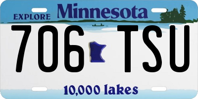 MN license plate 706TSU