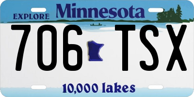 MN license plate 706TSX