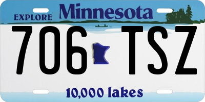 MN license plate 706TSZ