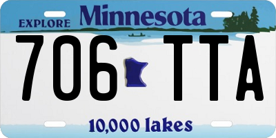MN license plate 706TTA