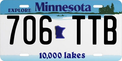 MN license plate 706TTB