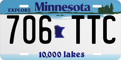 MN license plate 706TTC
