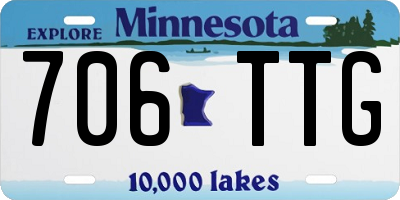 MN license plate 706TTG