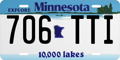 MN license plate 706TTI