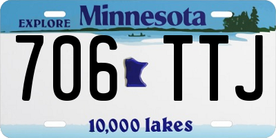 MN license plate 706TTJ