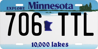 MN license plate 706TTL