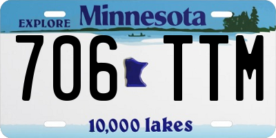 MN license plate 706TTM