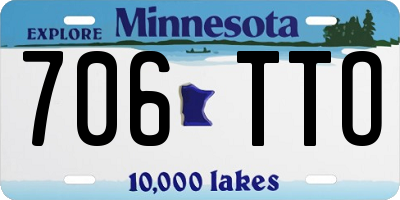 MN license plate 706TTO
