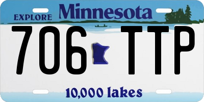 MN license plate 706TTP