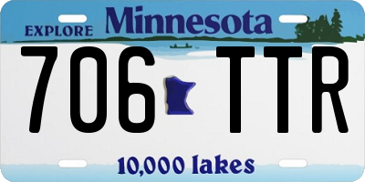 MN license plate 706TTR