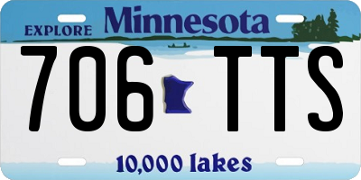 MN license plate 706TTS