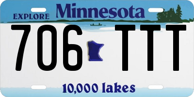 MN license plate 706TTT