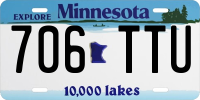 MN license plate 706TTU