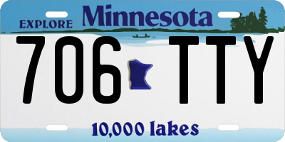 MN license plate 706TTY