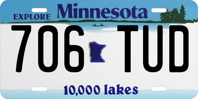 MN license plate 706TUD