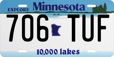 MN license plate 706TUF