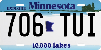 MN license plate 706TUI