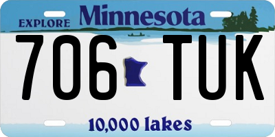 MN license plate 706TUK