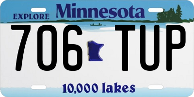 MN license plate 706TUP