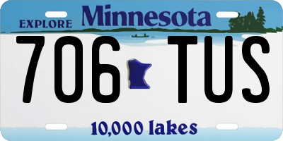MN license plate 706TUS