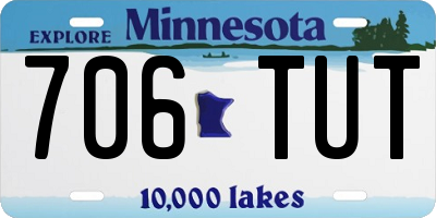 MN license plate 706TUT
