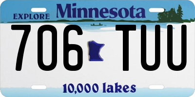 MN license plate 706TUU