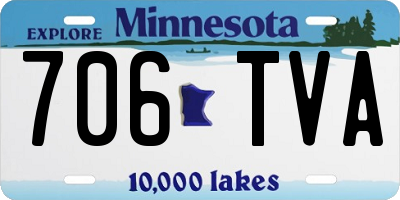 MN license plate 706TVA