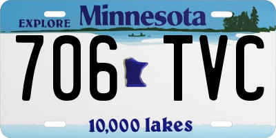 MN license plate 706TVC